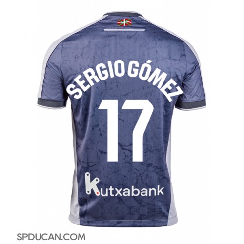 Muški Nogometni Dres Real Sociedad Sergio Gomez #17 Gostujuci 2025-26 Kratak Rukav